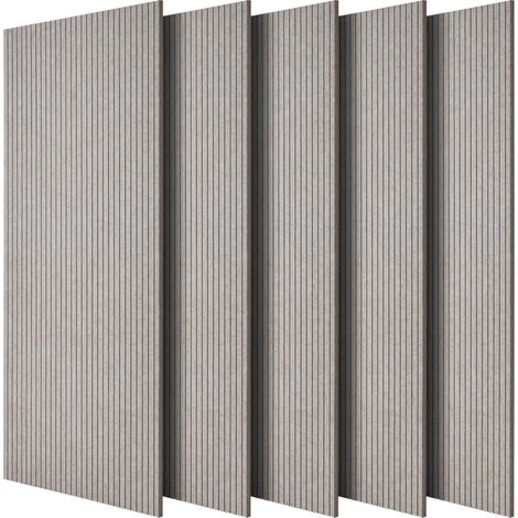 5-teiliges Akustikpaneel-Set, 120 x 60 cm, selbstklebend, schallabsorbierender Polyesterfaserschaum, Echoabsorption für Studio, Büro, Theater, Camel (1/5)