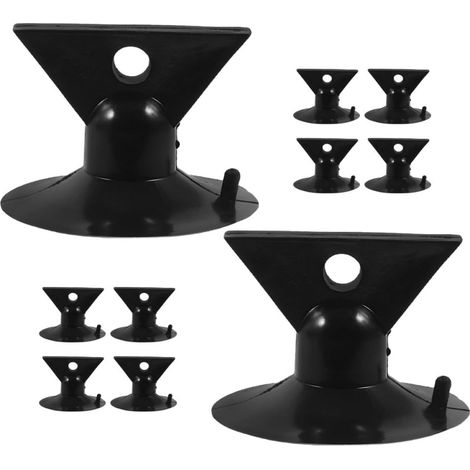 Lot de 10 Ventouses en Plastique Noires Poignée Triangulaire pour Retirer Ampoules Gu10, Outil Rapide et Pratique Économisant Temps et Effort