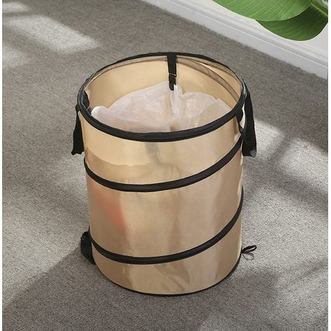 Sac à végétaux pliable avec poignées, Capacité: 90 litres, Diamètre 45 x Hauteur 55cm (1/3)