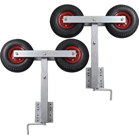 Boat Trailer Double Wheel Bow Support Set of 2 59 - 84 cm (1/5)