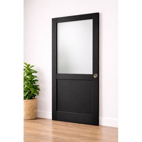 Porta Scorrevole Athena Nera H204 x L73 e 2 Gusci
