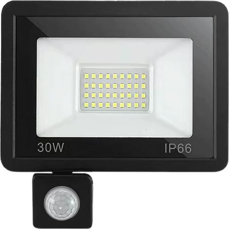 Projecteur LED, 30W, 6000K, IP66, capteur crépusculaire, pour mettre en valeur les plafonds, les jardins, les façades ou les espaces extérieurs.-AquaForge (1/5)