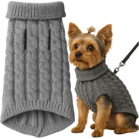 Vêtements pour chien/chat taille M gris Purlov (1/5)