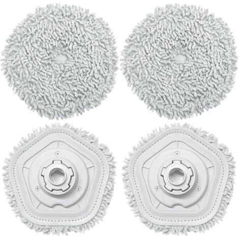 4PCS Chiffons pour Dreame W10/W10 Pro de Rechange pour aspirateur Robot, Lavable Tampon de Vadrouille, Parfait pour Tous Les Types de sols