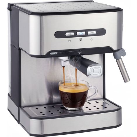 HOMCOM Espresso Machine, 20-Bar, Semi Automatic, Black