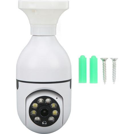 Ampoule E27 caméra de sécurité WiFi 5G/2.4G 2MP 1080P vision nocturne surveillance maison bureau AC110-240V (1/5)