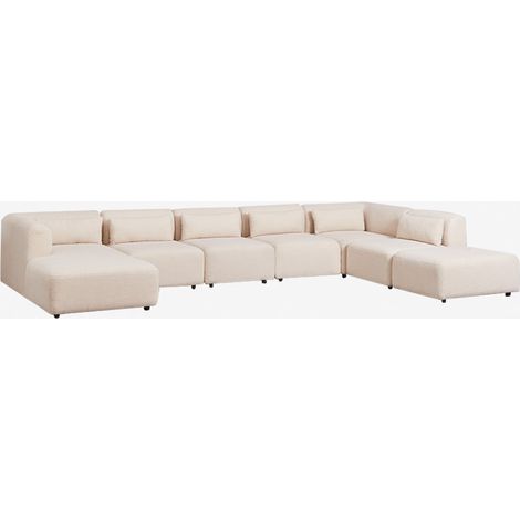 Divano componibile chaise longue sinistra 6 pezzi con pouf Fogler SKLUM            