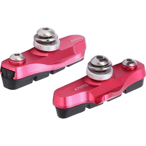paire de plaquettes de frein pour vélo de route, patins de frein pour vélo pliant, accessoires de cyclisme, rouge (1/5)
