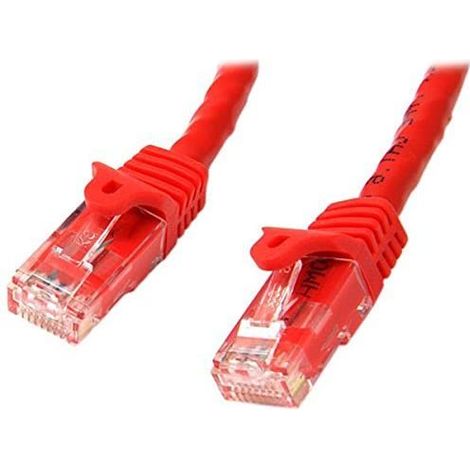 Startech.com cable de 10m rojo de red gigabit cat6 ethernet rj45 sin enganche -  latiguillo utp snagless,garantia lifetime (1/3)