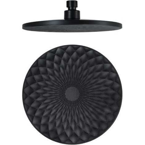 Shower Head Pommeau de Douche à Effet de Pluie de 9 "avec Bras de Douche, Grand pommeau de Douche à Effet de Pluie en ABS, Pomme de Douche à Effet de Pluie à Couverture complète du Corps à,noir (1/5)