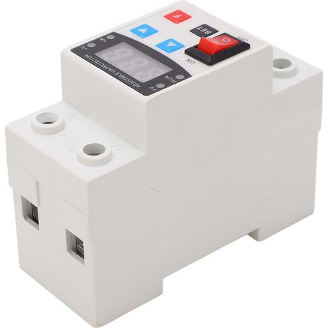 Einstellbarer Spannungsschutz 240V-300V 40A, Überspannungs- und Unterspannungsschutzgerät mit automatischer Rückstellung, einstellbarer Schutz für elektrische Anlagen. (1/5)