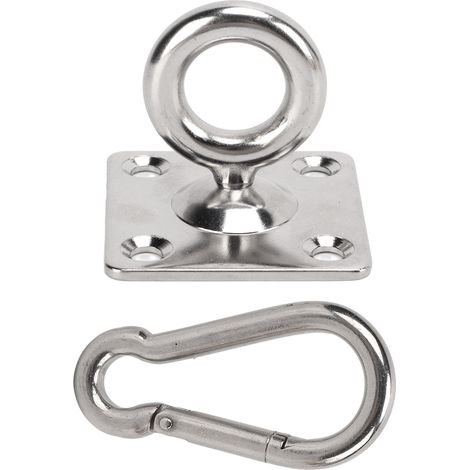 U-förmige Wand- und Deckenhaken, robuste Metall-Schwinghaken, schwerer Sockel. (1/5)