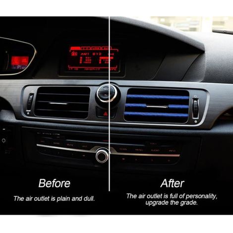 Bande Decorative Pour Grille D Aeration - Caoutchouc Pvc Flexible - Voiture - 20 Unites (1/5)