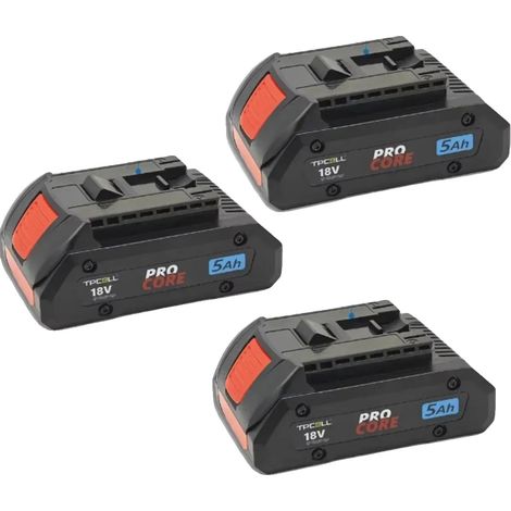 Batterie Li-ion, capacité de 5000mAh, compatible avec les outils électriques 18V, 5.0Ah 3pcs, 18V (1/2)