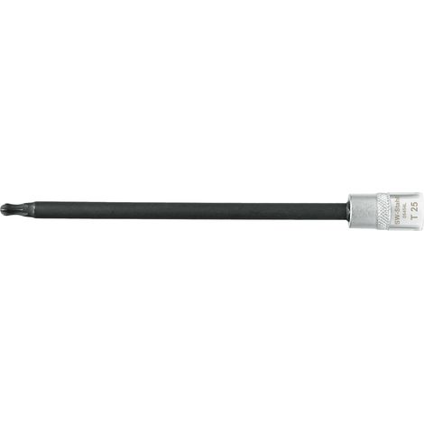 SW-Stahl 05454L Embout de tournevis, 1/4', profil en T, T25, avec embout de tournevis à tête sphérique pour insert hexagonal Torx I