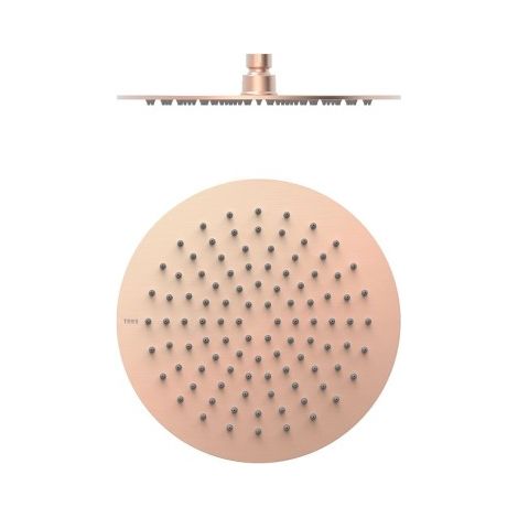 Pommeau de douche Extra-fin diam 250 mm Or Rose Mat 24K - TRES 134315009OPM