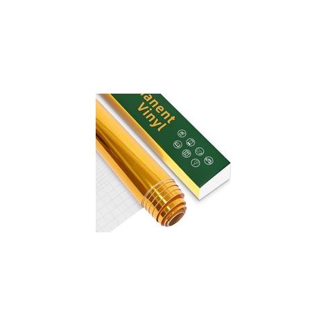 Gold Color Vinyl Adhesive, 12" x 190" for Cricut, Car Printing, Engraving Ads, Walls, Glasses (1/5)