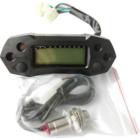 Capteur auto Motorcycle LCD Speedometer Digital Electric Modified Mini Adjustable Speed Meter Odometer Adjustable Oil Speed (1/5)