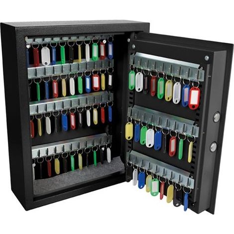 Caja fuerte con cerradura, 71 llaves, 45x36x12 cm