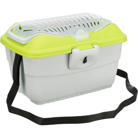 TRIXIE Box di trasporto Mini-Capri 40 × 22 × 30 cm grigio chiaro/verde per roditori (1/5)