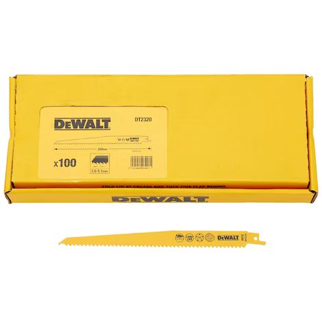 Lame de scie alternative DEWALT BIM bois 228mm 100 pièces (1/3)