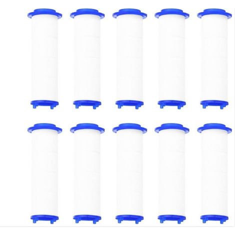 Packung mit 10 Hochdruck-Ersatzfiltern aus PP-Baumwolle (7,1 cm) für Duschköpfe mit Ventilator (1/4)