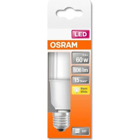 Osram Stick Opal LED Bombilla Blanca 8W E27 (1/4)