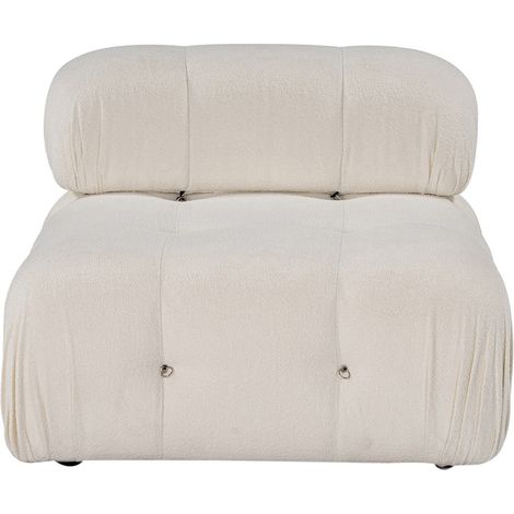 Módulo central para sofá modular en bouclé blanco Bubble 1B (1/5)