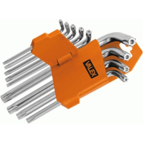 CHIAVE MASCHIO RESISTORX PIEGATE SERIE 9 PEZZI CRV
