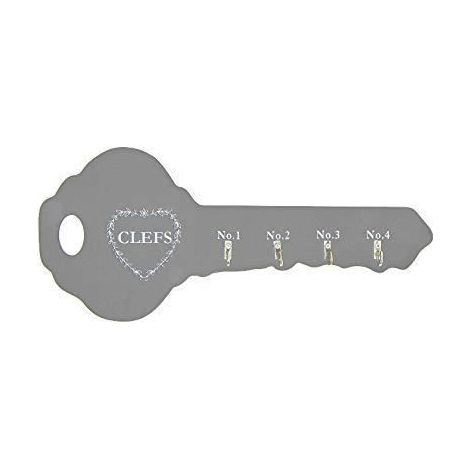 Porte-clés mural gris , accroche clés , boîte à clés originale pouvant supporter 4 clés