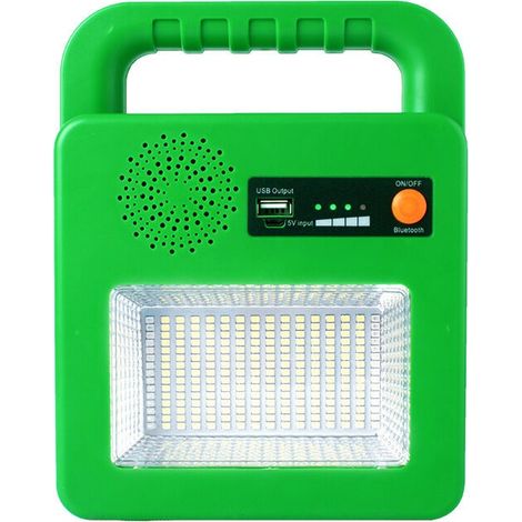Lumière de secours-lumière de secours solaire 80LED pêche de nuit en plein air lampe de musique Bluetooth chargement USB (1/5)