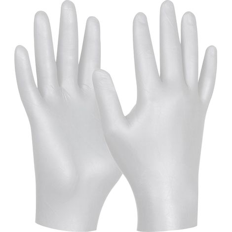 Gebol Einweghandschuhe weiß Nitril eco, Einmalhandschuhe, Nitrilhandschuhe, ungepudert, beidseitig tragbar, latexfrei, silikonfrei, Größe S, 100 Stück (1/5)