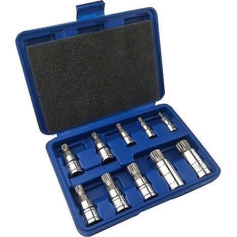 Jeu de 10 embouts à douille à trou central et à 12 pans. (1/5)