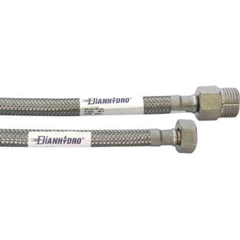 FLESSIBILE INOX MODELLO PROLUNGATO  CM. 25 MF 1/2 x 3/8