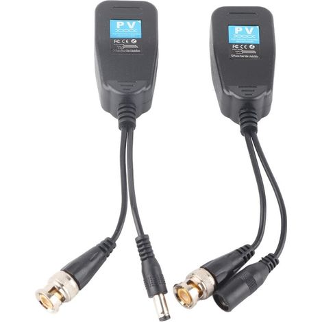 HD-CVI/TVI/AHD Balun vidéo passif avec connecteur d\'alimentation et émetteur de données RJ45