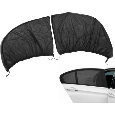 2 pare-soleil de voiture, protection UV, anti-moustiques, moustiquaires pour vitres latérales arrière (pour berline) (1/5)