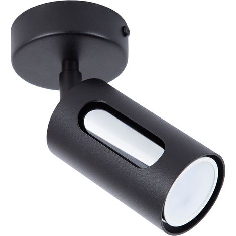Faretto parete/soffitto tondo nero-argento 1xGU10 Flow Sigma (1/4)