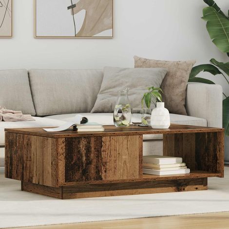 Couchtisch mit Schubladen Altholz 95 x 55 x 31 cm Holzwerkstoff