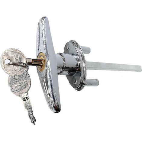 Kit de serrure à clé T pour portes de garage et hangar - avec 2 clés de rechange (1/4)