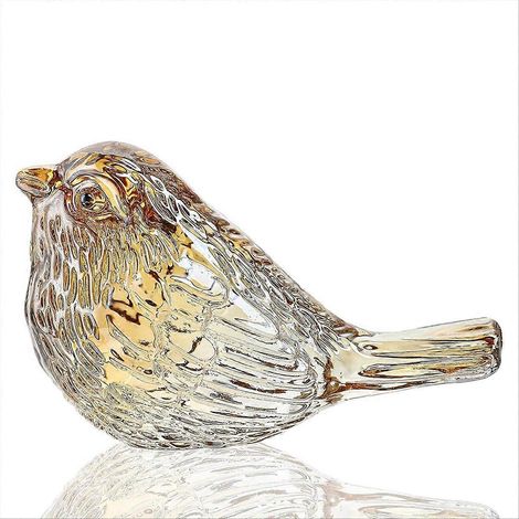 Oiseaux en verre soufflé, figurines de collection, oiseaux en cristal, cadeaux pour les amoureux des animaux, figurines en verre pour la décoration de table et d'intérieur. (1/5)