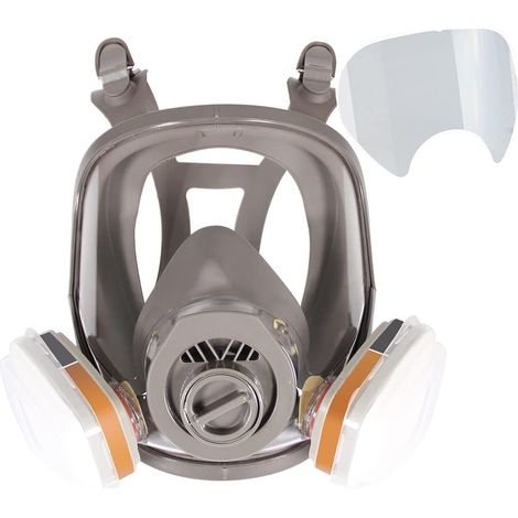 6800 Masque respiratoire intégral, casque de protection faciale pour peindre, vapeur et poussière organiques, deux types de connecteurs (1/5)