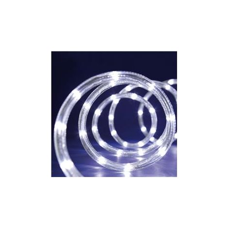 TUBO LUMINOSO BIANCO FREDDO 9 MT PER ESTERNO - 8 GIOCHI - 216LED