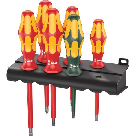 Wera, 160 i/168 i/6 Serie giravite Kraftform Plus serie 100 + supporto, 6 pezzi (1/4)