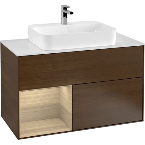 Villeroy & Boch F361PCGN Armoire sous-lavabo Finion F36