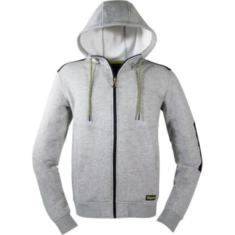 felpa da lavoro con cappuccio kapriol "slick" grigio chiaro tg xxl