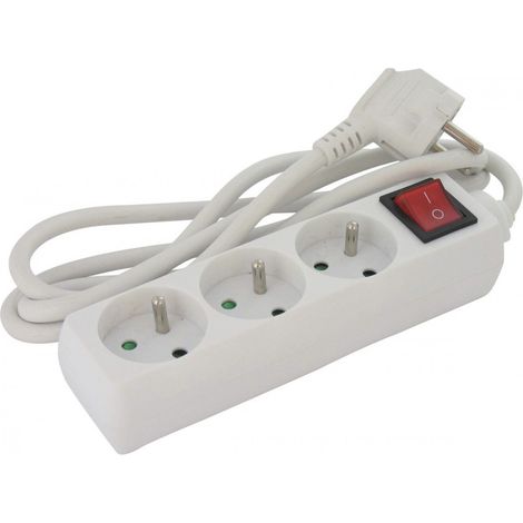 Multipresa multipla standard 3g 1mm² con interruttore 3 x 2p+t 1,50