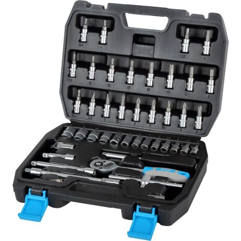 Mega Kit multi-outils 46 pièces acier CRV robuste
