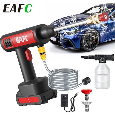 Pistolet de lavage haute pression EAFC 60 Bar – Nettoyeur sans fil portable avec batterie, pour voiture et nettoyage extérieur (1/5)