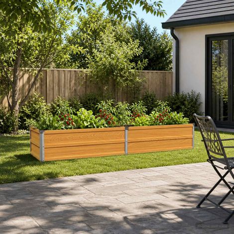 vidaXL Cama de Jardín Elevada Natural 160 x 40 x 24 cm (1/5)