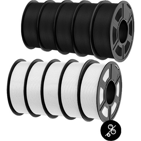 Filamento per stampante 3D, PETG ad alta resistenza, senza bolle, PETG 5WT 5BK (1/2)